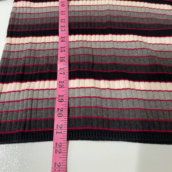 Talbots Turtleneck Striped Long Sleeve Sweater Size Medium 100% Cotton - Picture 6 of 7